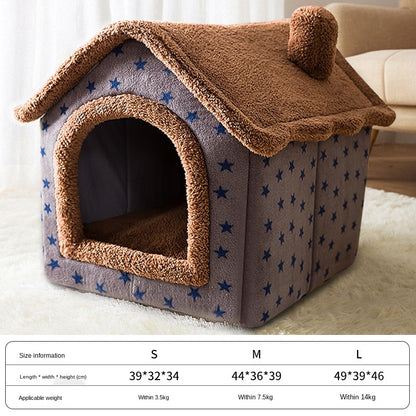 PAWLAND™ Lit Maison Quatre Saisons