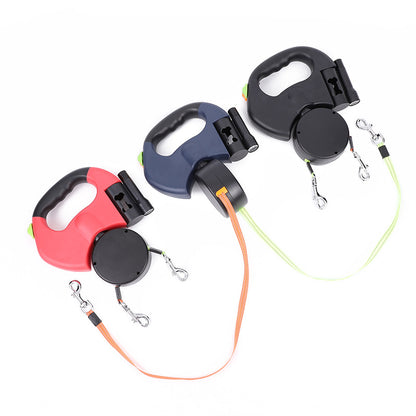 PAWLAND™ Laisse Rétractable Double LED