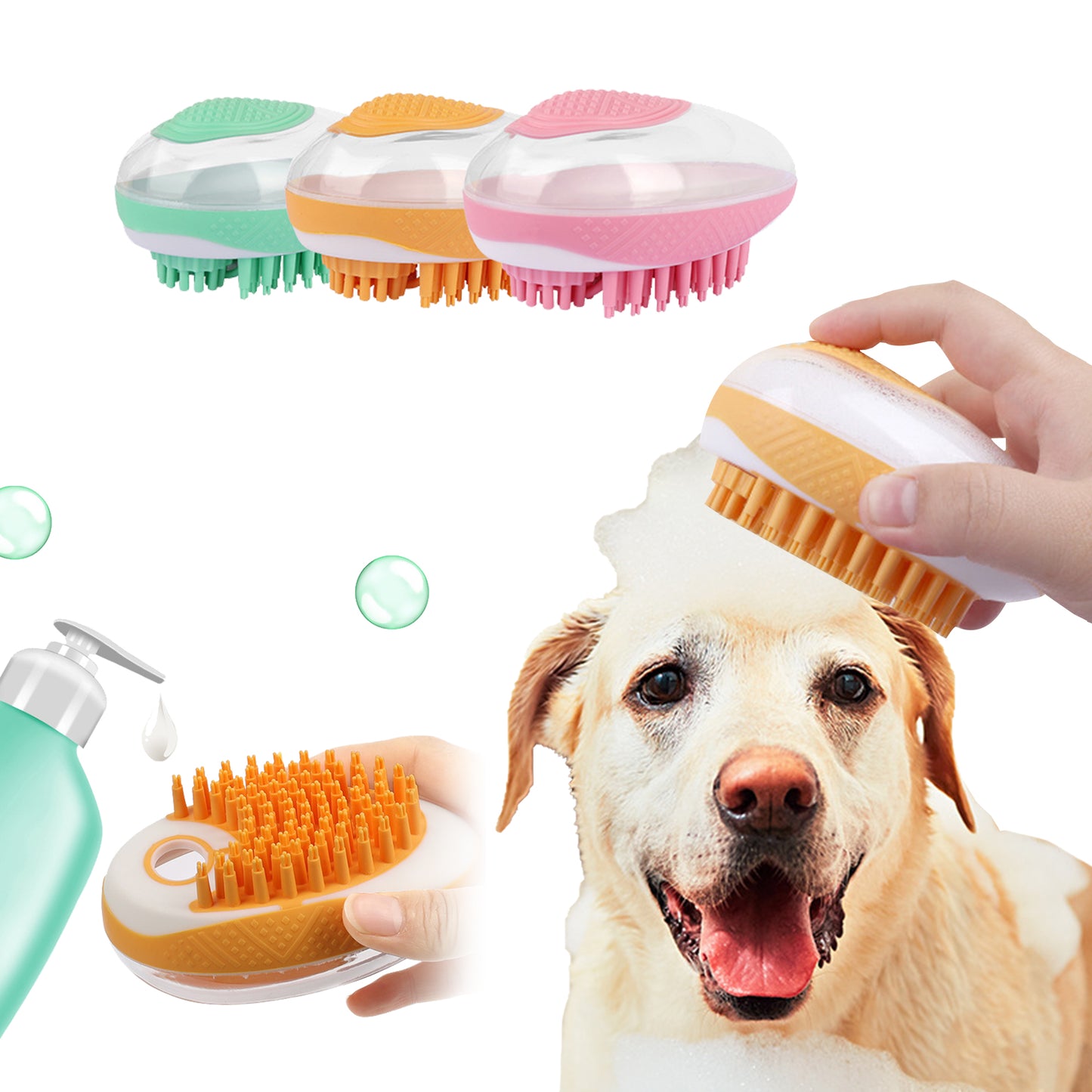 PAWLAND™ Brosse de Bain Massage 2-en-1